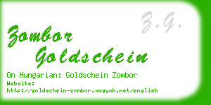 zombor goldschein business card